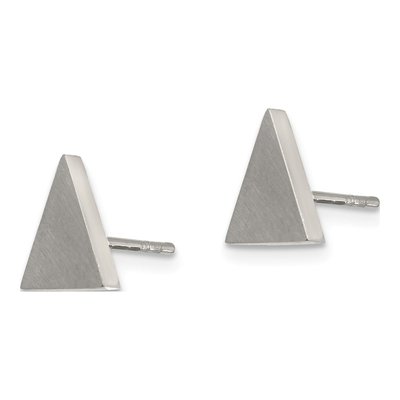 Stainless Steel Triangle Stud Earrings – view 5