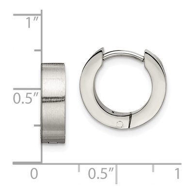 Stainless Steel 10mm Huggie Hoop Earrings – view 7