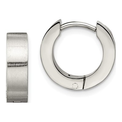 Stainless Steel 10mm Huggie Hoop Earrings