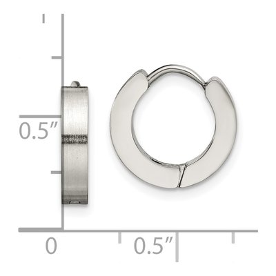 Stainless Steel 9mm Huggie Hoop Earrings – view 7
