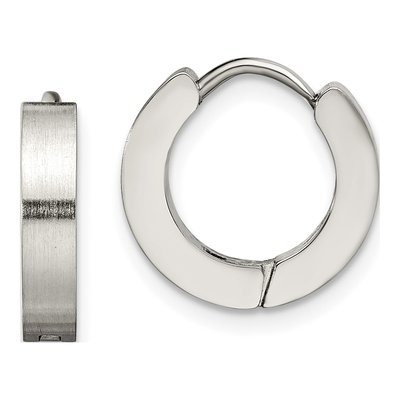 Stainless Steel 9mm Huggie Hoop Earrings
