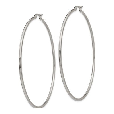 Stainless Steel 70mm Hoop Earrings – view 4