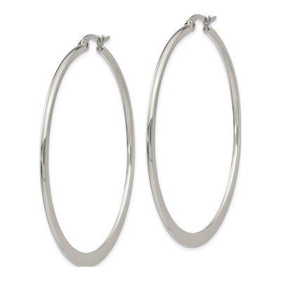 Stainless Steel 50mm Hoop Earrings – view 4