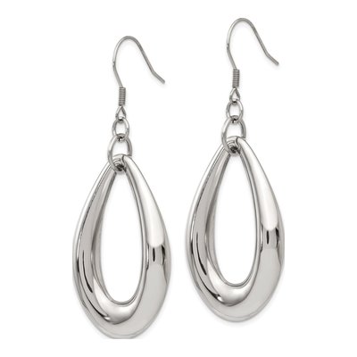 Stainless Steel Teardrop Dangle Earrings – view 4