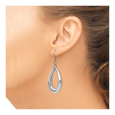 Stainless Steel Teardrop Dangle Earrings – view 5