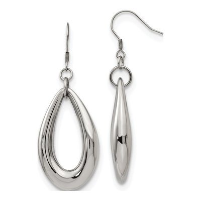 Stainless Steel Teardrop Dangle Earrings