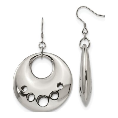 Stainless Steel Circle Dangle Earrings