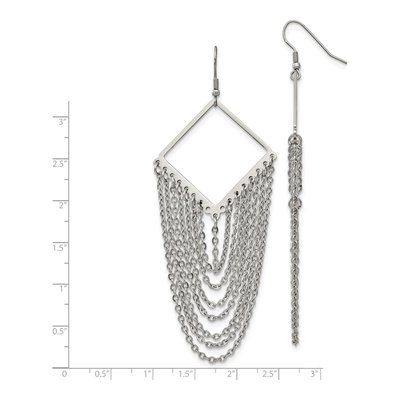 Stainless Steel Multi Dangle Earrings – view 6