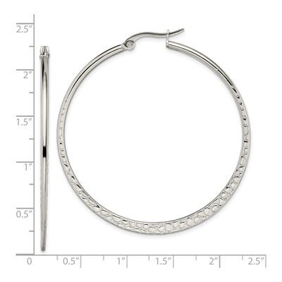 Stainless Steel 50mm Hoop Earrings – view 6