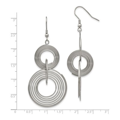 Stainless Steel Multi-Circle Dangle Earrings – view 6