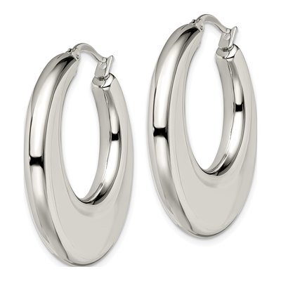 Stainless Steel 35mm Hoop Earrings – view 5