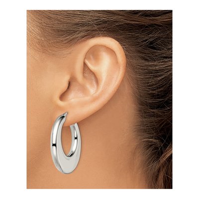 Stainless Steel 35mm Hoop Earrings – view 6