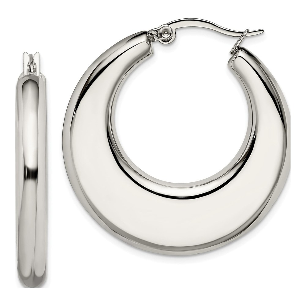 Stainless Steel 35mm Hoop Earrings