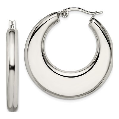 Stainless Steel 35mm Hoop Earrings