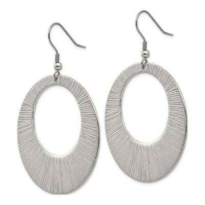 Stainless Steel Circle Dangle Earrings – view 4