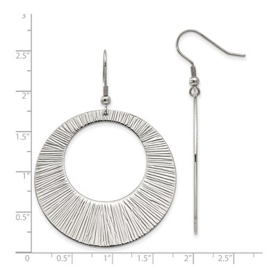 Stainless Steel Circle Dangle Earrings – view 6