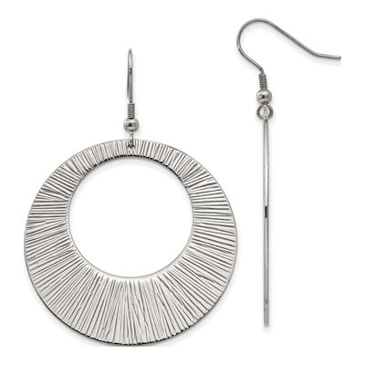 Stainless Steel Circle Dangle Earrings