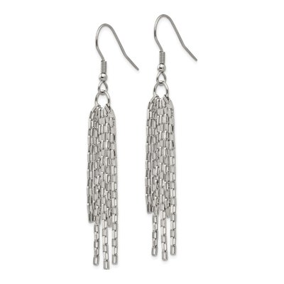 Stainless Steel Box Dangle Earrings – view 4