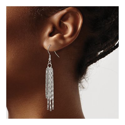 Stainless Steel Box Dangle Earrings – view 5