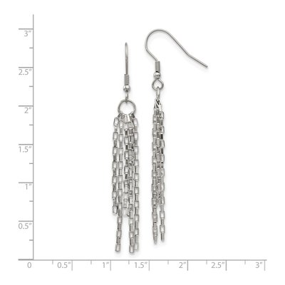 Stainless Steel Box Dangle Earrings – view 6