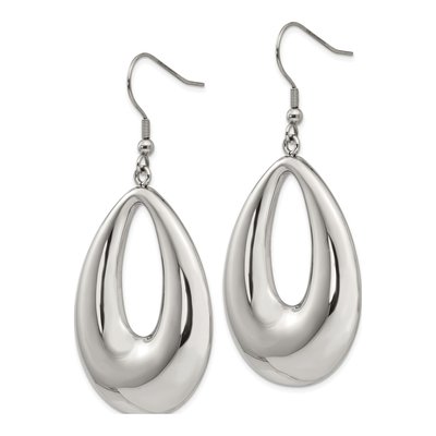 Stainless Steel Teardrop Dangle Earrings – view 4