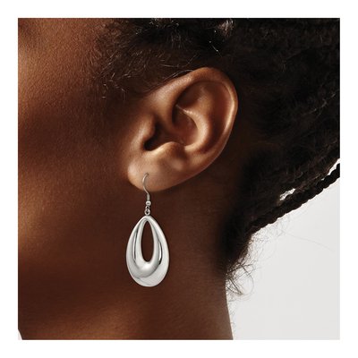 Stainless Steel Teardrop Dangle Earrings – view 5