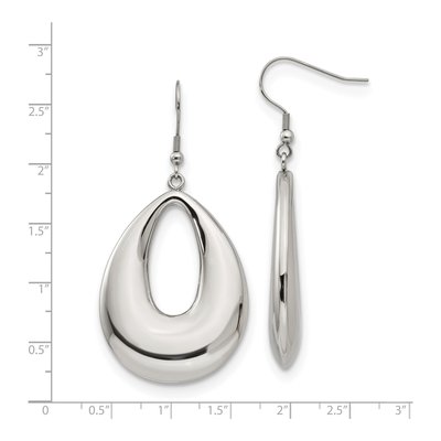 Stainless Steel Teardrop Dangle Earrings – view 6
