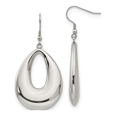 Stainless Steel Teardrop Dangle Earrings