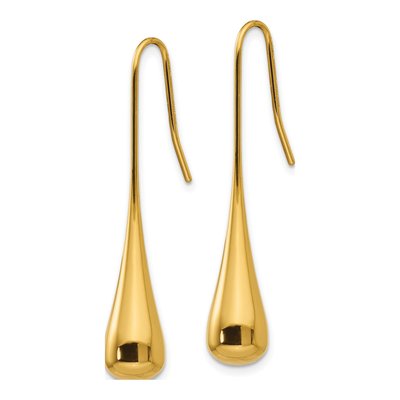 Stainless Steel IP Shepherd Hook Dangle Earrings – view 5