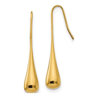 Stainless Steel IP Shepherd Hook Dangle Earrings