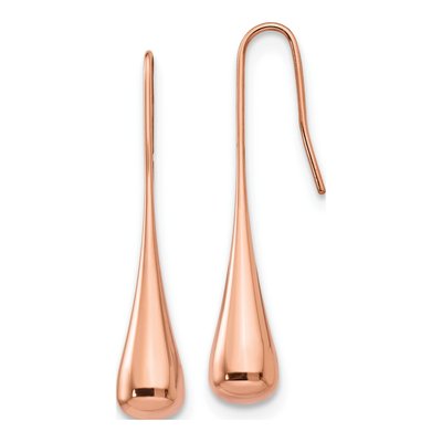 Stainless Steel IP Shepherd Hook Dangle Earrings