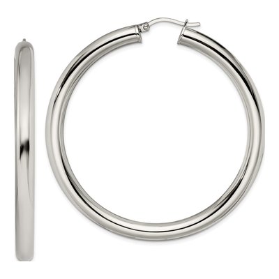 Stainless Steel 62mm Hoop Earrings