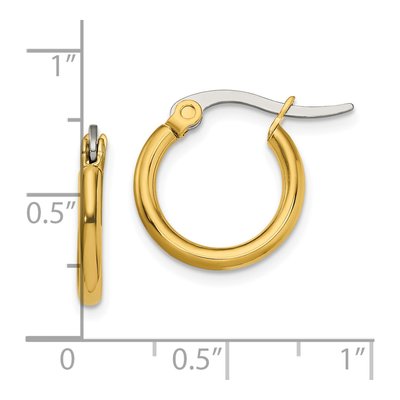 Stainless Steel 16mm Hoop Earrings – view 7
