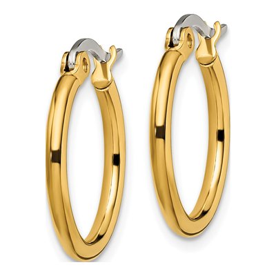 Stainless Steel 19mm IP Hoop Earrings – view 5