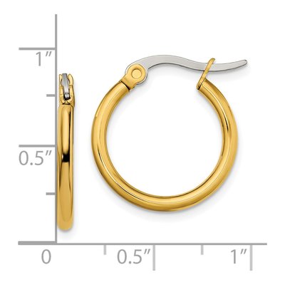 Stainless Steel 19mm IP Hoop Earrings – view 7