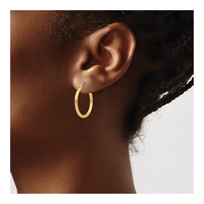 Stainless Steel 26mm Hoop Earrings – view 5
