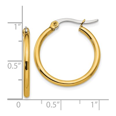 Stainless Steel 26mm Hoop Earrings – view 6