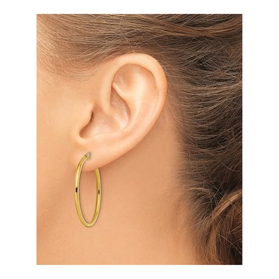 Stainless Steel 32mm Hoop Earrings – view 5