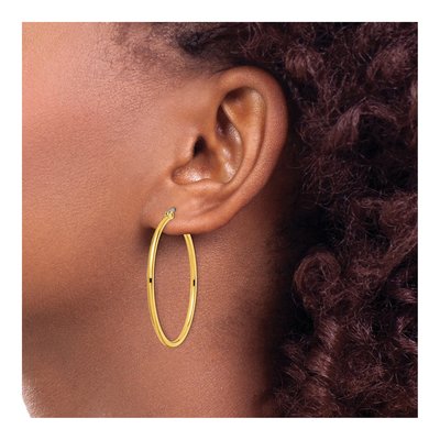 Stainless Steel 40mm Hoop Earrings – view 5