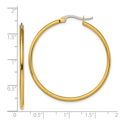 Stainless Steel 40mm Hoop Earrings – view 6