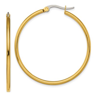 Stainless Steel 40mm Hoop Earrings