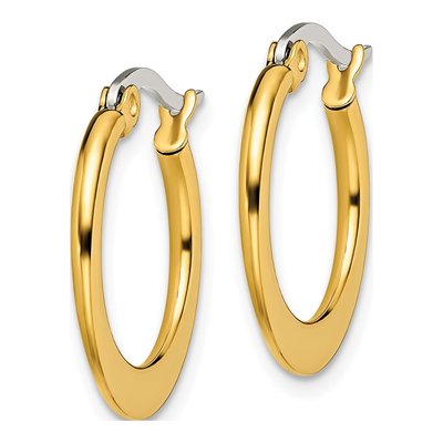 Stainless Steel 19mm Tapered Hoop Earrings – view 5