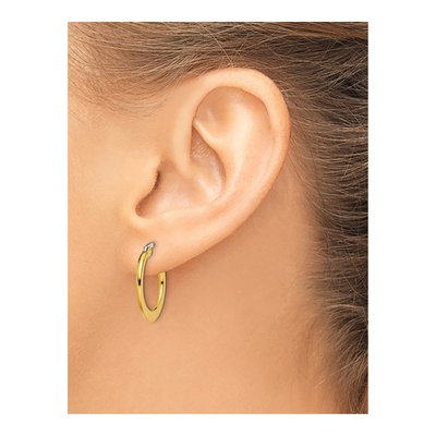 Stainless Steel 19mm Tapered Hoop Earrings – view 6