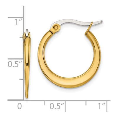 Stainless Steel 19mm Tapered Hoop Earrings – view 7