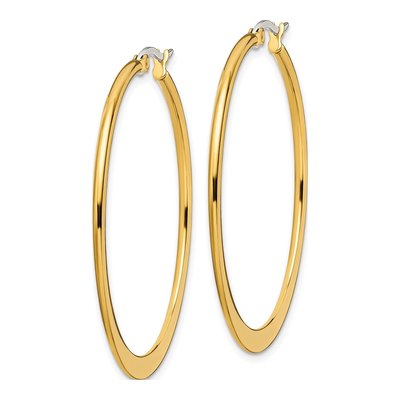 Stainless Steel 43mm Tapered Hoop Earrings – view 4