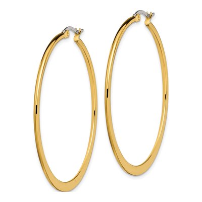Stainless Steel 50mm Tapered Hoop Earrings – view 4