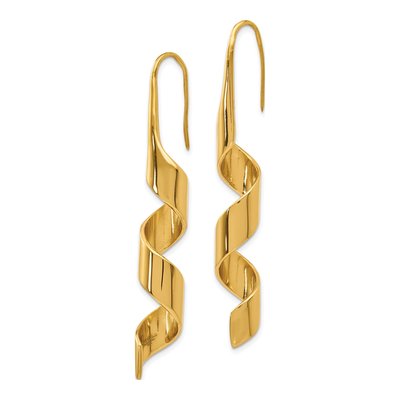 Stainless Steel Swirl Dangle Earrings – view 4