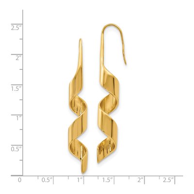 Stainless Steel Swirl Dangle Earrings – view 6