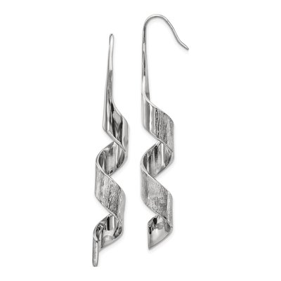 Stainless Steel Swirl Dangle Earrings
