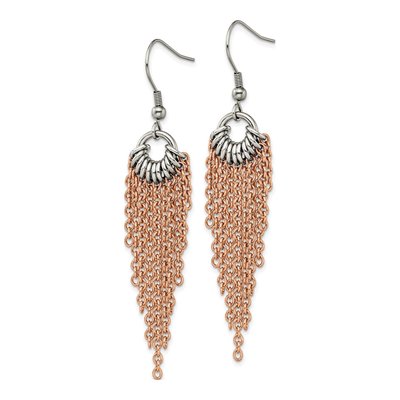 Stainless Steel IP Dangle Earrings – view 4